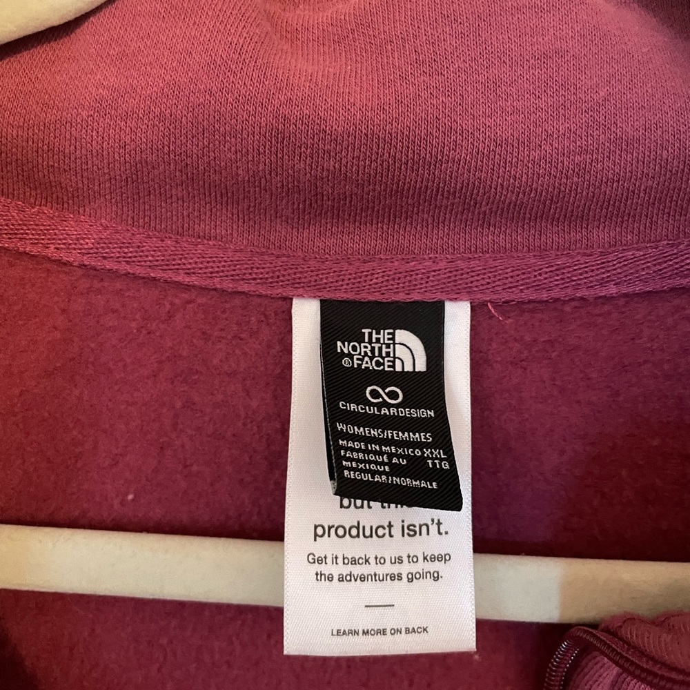The North Face Women's Mauve Pink Boxy Quarter-Zip Sweatshirt - Picture 10 of 10